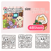 Livre de coloriage pour adultes et adolescents - Papier pour peinture à la gouache, 40 feuilles, couverture souple, film laminé, design relaxant et apaisant, édition cadeau