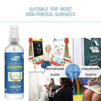 Nettoyant en spray naturel pour tableau blanc et tableau noir avec kit éponge – Élimine les taches de tableau blanc et les traces de craie liquide