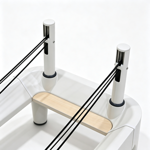 Máquina de <span class=keywords><strong>Pilates</strong></span> Reformer de Aleación de Aluminio Blanca con Riel Completo Ajustable para Yoga, <span class=keywords><strong>Pilates</strong></span>, Estudio, Uso Doméstico y Ejercicio Corporal - Product Image 5