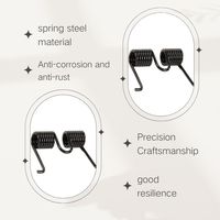 Ressort de torsion double industriel robuste avec revêtement en oxyde noir - Ressort hélicoïdal à couple élevé sur mesure