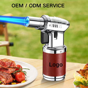 Encendedor de Antorcha Jet, Resistente al Viento, Recargable con Butano, Alta Temperatura, Tanque Visible, para Exteriores, Barbacoa, Cigarros, Camping, Moxibustión, Encendedor de Fuego - Product Image 1
