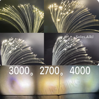 Kit d'éclairage LED à fibres optiques blancs dimmables 3000-6000K, effet ciel étoilé scintillant pour plafond de voiture ou de maison