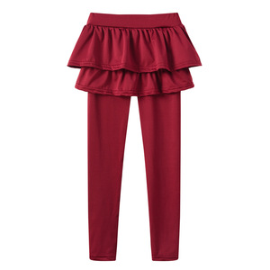 Leggings per Bambine con Gonna Integrata <span class=keywords><strong>in</strong></span> Misto Cotone, Colori Vivaci, Vendita Calda Primavera-Autunno 2020 - Product Image 2