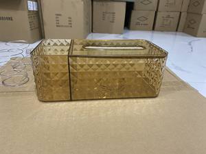 กล่องใส่กระดาษทิชชูพลาสติกดีไซน์ทันสมัยเรียบง่ายสำหรับตกแต่งโต๊ะกาแฟหรือเก็บกระดาษในห้องนั่งเล่น ขายส่ง - Product Image 6