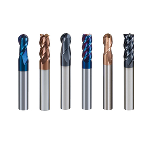 TYJM Fraise en bout en carbure personnalisable HRC 45/55/60/65 2 cannelures Outils de coupe en acier au tungstène Fraise à nez sphérique - Product Image 5
