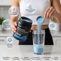 Poudre d'électrolytes aromatisée certifiée ISO, compatible Keto, zéro glucides, pour la récupération musculaire, végétalienne, certifiée Halal/Kosher, en vrac, boisson personnalisée