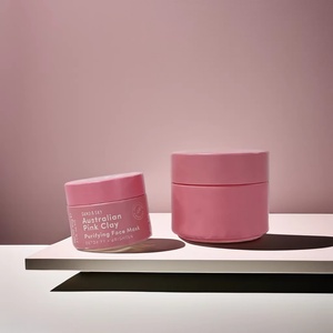 Custom Brand Logo Frosted Thick Bottom Cosmetic Skincare Eye Hand Scrub Cream <b>Jars</b> 50g 30g Glass <b>Empty</b> <b>Jar</b> Packaging - Product Image 3