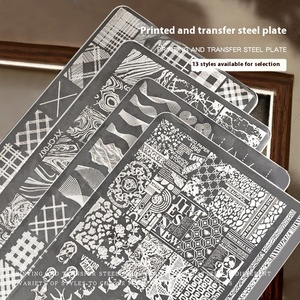 Papillon français coeur amour fleur année <span class=keywords><strong>serpent</strong></span> motif Nail Art modèles plaque en acier inoxydable dentelle outil de transfert <span class=keywords><strong>ongles</strong></span> estampage - Product Image 2