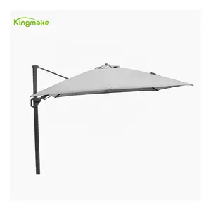 Kingmake Atacado Alta Qualidade Cantilever Comercial dia3M único Outdoor Umbrella stand Hotel Pátio Side guarda-chuvas