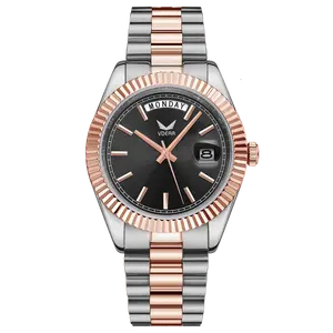 패션 비즈니스 캐주얼 캘린더 시계 남성 시계 사용자 정의 로고 디자인 자동 시계 남성 손목