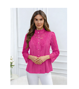 Camisa de Encaje Vintage Elegante y Original para Mujer, Cómoda y Personalizada, Modelo 2026 - Product Image 1