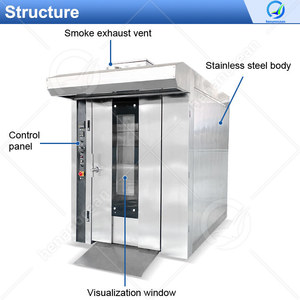 Four de boulangerie rotatif OCEAN à gaz industriel pour la cuisson de pain à biscuits à vendre - Product Image 2
