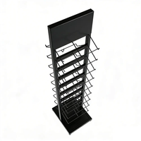 Présentoir vertical double face en métal pour carreaux de céramique, 11 niveaux, pour exposition de carreaux de porcelaine, marbre et pierre