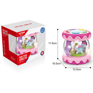 HUANGER Nuevo Tambor Musical Educativo Multifuncional para Bebés, Tambor Giratorio, <span class=keywords><strong>Carrusel</strong></span> Musical, Tambor de Mano, Juguetes para Bebés - Product Image 1