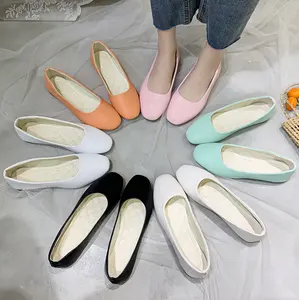 뜨거운 한국어 스타일 패션 신발 편안한 플랫 플러스 사이즈 캐주얼 신발 여성