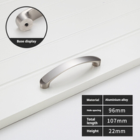 Poignées de meubles modernes en alliage d'aluminium pour armoire de chambre à coucher, cuisine, commode, tiroir, garde-robe, durables