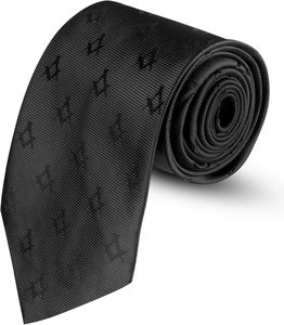 Cravates Maçonniques Classiques Personnalisées Écologiques avec Logo Franc-Maçon, Série en Soie Jacquard Imprimée par Transfert Thermique pour Usage Professionnel - Product Image 4