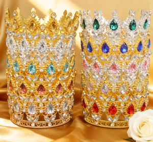 Couronnes de mariée en alliage de strass de haute qualité, best-seller 2026, pour bouquets de fleurs, décorations de gâteaux d'anniversaire et de <span class=keywords><strong>mariage</strong></span> - Product Image 6