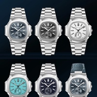 Jam Tangan Ultratipis Klasik Baru 40.8MM untuk Pria Jam Tangan Olahraga Jepang VH60 Movt Kristal Safir 5980 Tahan Air 50M