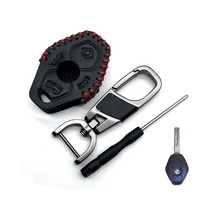 Porte-clés en cuir porte-clés porte-clés pour Bmw E46 E53 X5 X3 E83 X3 E39 série 7 5 3 330i accessoires couverture de clé de voiture