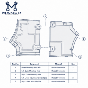 แผ่นปิดใต้ท้องรถ MANER รุ่น 4H0825189D 4H0825190B สำหรับ Audi A8 D4 แผงตกแต่งด้านล่าง อะไหล่ทดแทน - Product Image 5