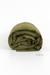 Olive Green 100% Linen OEKO-TEX Certified Duvet Cover Set <b>Queen</b>/King <b>Size</b> Soft Stonewashed Stitching Custom <b>Bedding</b> Buttons - Product Image 4