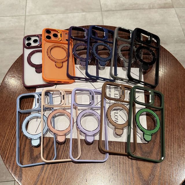 New Advanced 360 Metal Kickstand Holder Pc Phone case for iphone 17 16 15 Pro Max,for iphone 17 case Stand Camera