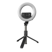 L07 Anneau lumineux LED portable de 5 pouces avec trépied extensible Lumière d'appoint sans fil Bluetooth à 3 modes pour le bureau