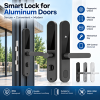 Serrure intelligente personnalisable OEM pour hôtel avec carte et clé, Wi-Fi intégré, 4 piles AA, pour portes en bois/acier/métal, appartements/gastres