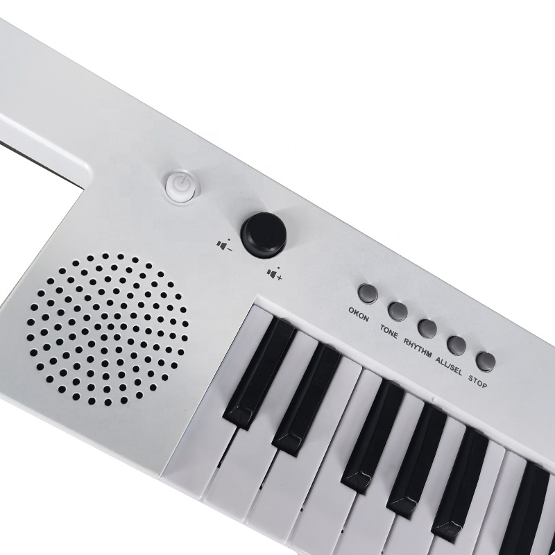 音楽機能付きギターとキーボードおもちゃ 49キー電子キーボード 軽量 ガイド機能 譜面台付 16音色