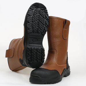 Fabricante fábrica zapatos de seguridad personalizados para los hombres botas de punta de acero de cuero antideslizante impermeable resistente a puñaladas S3 al por mayor - Product Image 3
