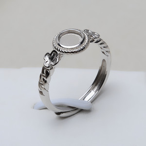 Bandeja de Plata S925 para Joyería DIY, Anillo de Perlas para Hombre y Mujer, Anillo para el Cabello, Bandeja para Pegamento, Modelo 3132, Bandeja Vacía Hecha a Mano - Product Image 5
