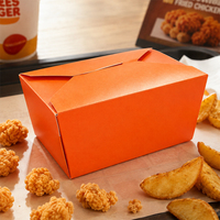 Boîte à repas jetable en papier pour restaurant, boîte d'emballage alimentaire pliable pour poulet frit, hamburgers et frites