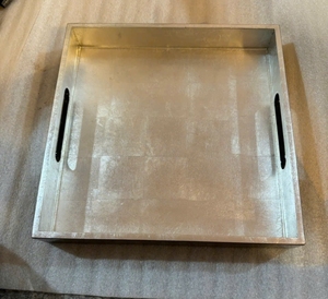 Bandeja de laca azul profundo, bandeja ovalada minimalista con acabado similar al de un espejo para organizar la sala de estar y la oficina de forma moderna - Product Image 6