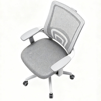 Chaise de bureau ergonomique en maille respirante, chaise de travail informatique réglable en hauteur avec soutien lombaire, chaise pivotante pour le personnel et le télétravail