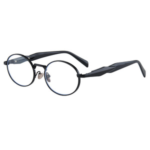 Gafas de Metal con Montura Completa Ovalada, Lentes Transparentes Plateadas, Gafas Ópticas para Mujer - Product Image 3