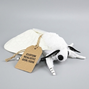 Peluche <span class=keywords><strong>de</strong></span> Polilla Blanca Personalizado, Muñeco <span class=keywords><strong>de</strong></span> Gusano <span class=keywords><strong>de</strong></span> Seda Suave, Animales <span class=keywords><strong>de</strong></span> Peluche, para Museo <span class=keywords><strong>de</strong></span> la Naturaleza, Souvenir, Regalo, Proveedor, Fábrica, OEM, ODM - Product Image 2
