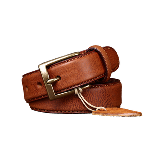 Ceinture en cuir de vache véritable double face lavée à l'eau vintage de haute qualité pour femmes, ceinture de mode pour jeans, cuivre - Product Image 1