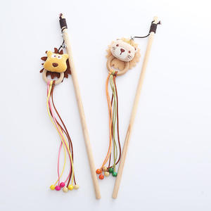 Jouet interactif en bois pour chat, bâton de chatouillage avec clochette, baguette de chasse pour chaton pour la stimulation et le jeu - Product Image 6