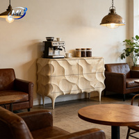 Buffet en bois massif fait main, de luxe, moderne et écologique, avec 4 tiroirs et portes Shaker, couleur personnalisable pour salon