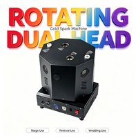 Machine à étincelles double tête haute puissance 1350W DMX512, hauteur de jet réglable 5M pour mariages, fêtes, clubs, concerts