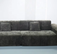 Modernes Dunkelgraues Getuftetes Komprimiertes Sofa Vakuumverpackt Modulares Schaumstoffsofa Wohnzimmermöbel Großhandel für Apartments und Hotels