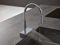 Robinet de cuisine blanc cascade Connexions flexibles Durable Free Spinning Pull-Out Spray Rain Dance Kitchen Tap