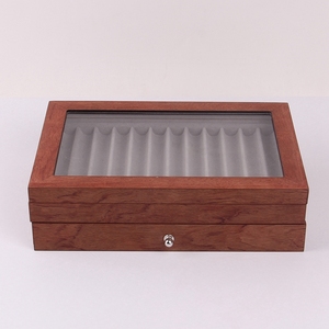 Tùy Chỉnh Gỗ Bút Lưu Trữ Hộp Bút Chì <span class=keywords><strong>2</strong></span> Lớp Công Suất Lớn Bút Đóng Gói Hộp Với Cửa Sổ - Product Image 5