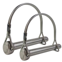 Goupille de blocage d'arbre de prise de force (PTO) pour attelage de remorque, en acier inoxydable/acier au carbone, finition brillante, norme DIN, 1/4 pouce