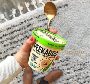 4oz 8oz 16oz tùy chỉnh Ice Cream bao bì container Nhà cung cấp với logo nắp và muỗng - Product Image 4