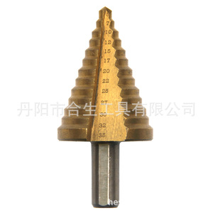 Brocas escalonadas métricas Mr Drill de 5-35 mm con vástago hexagonal y acabado brillante para metales no ferrosos, herramienta de perforación de metal para trabajar la madera - Product Image 3