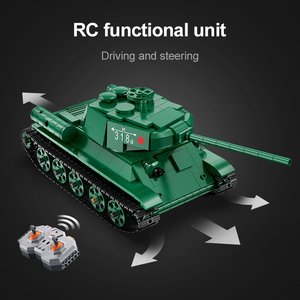 Cada C61072W 1/35 WW2 <span class=keywords><strong>T34</strong></span> RC Blocs de construction de chars de combat de guerre moyenne Modèle en briques - Product Image 3