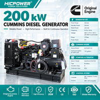 Groupe électrogène diesel Cummins CE 200 kW 250 kVA à châssis ouvert triphasé 400 V 50 Hz refroidi par eau pour alimentation de secours industrielle – Vente directe usine