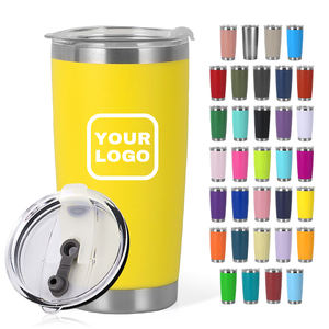 20 औंस स्टेनलेस स्टील यात्रा पाउडर में लेपित कॉफी मग इन्सुलेटेड टंबलर कप लेजर उत्कीर्णन ब्लैंक के लिए ढक्कन के साथ - Product Image 1